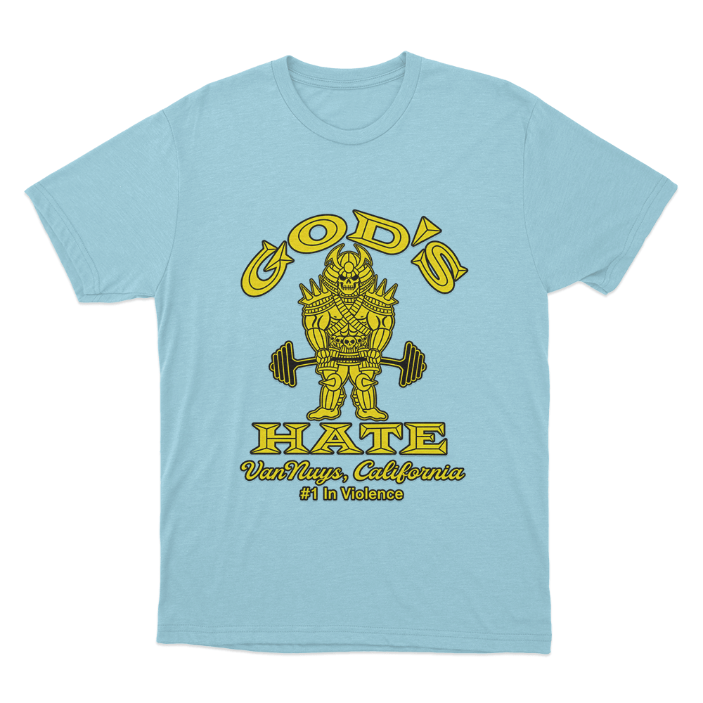 God's Hate Gold's Unisex T Shirt Sky Blue Gods Hate Golds Unisex T Shirt Sky Blue